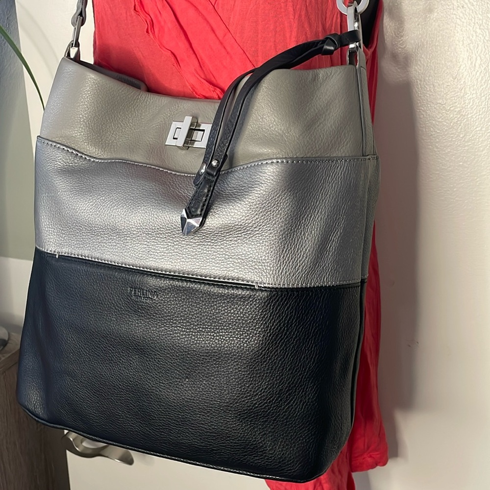 VINTAGE, Unique Tri-color, Gray, Metallic Silver, Black